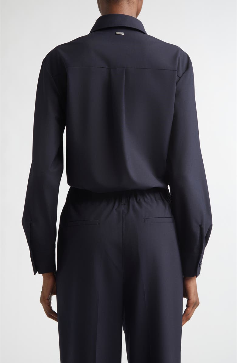 Herno Oversize Lightweight Stretch Blend Button-Up Shirt, Alternate, color, 9200 Navy