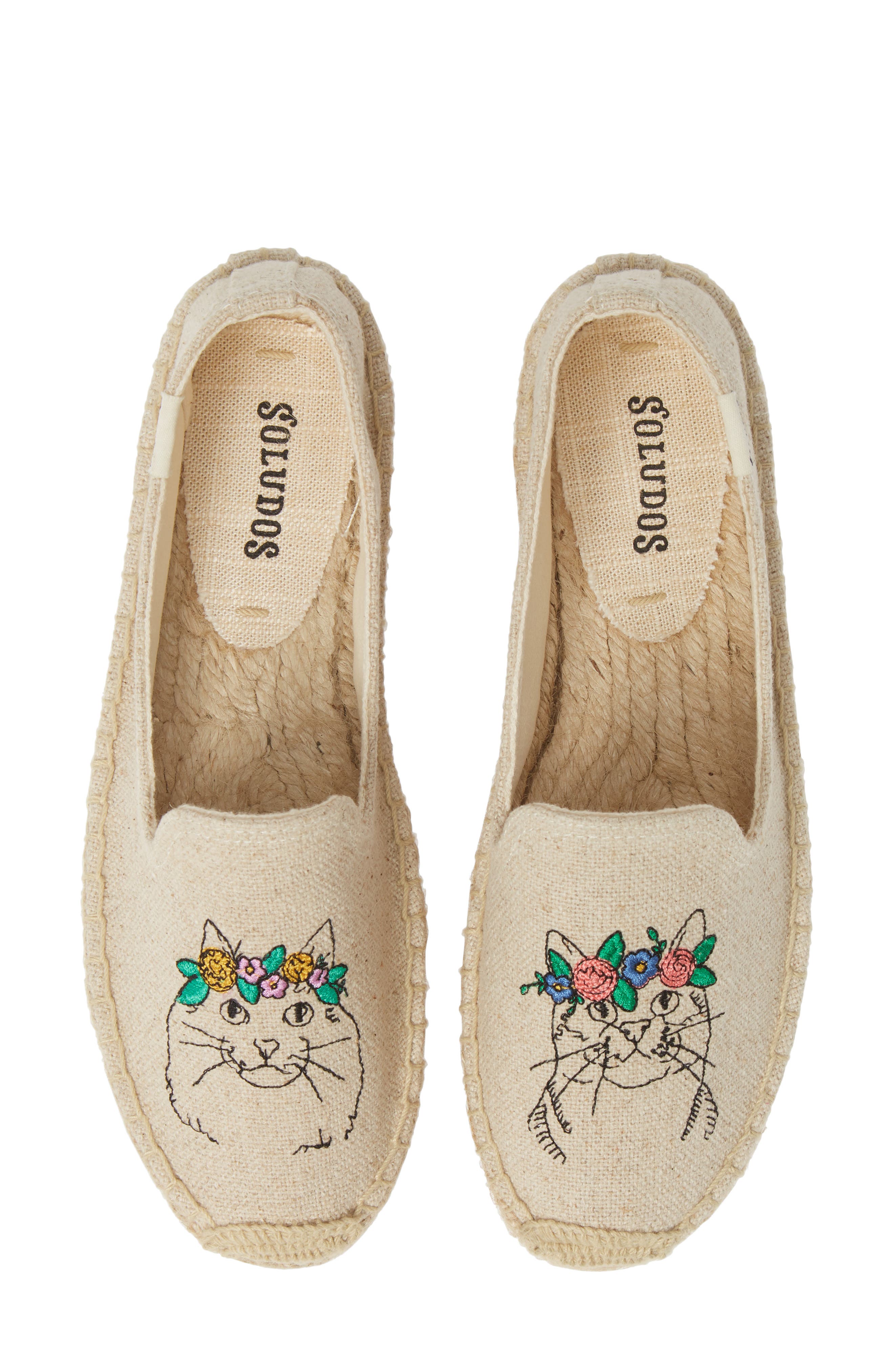 Embroidered Espadrille, Main, color, SAND