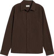 Percival Clancy Stripe Cotton Button-Up Shirt