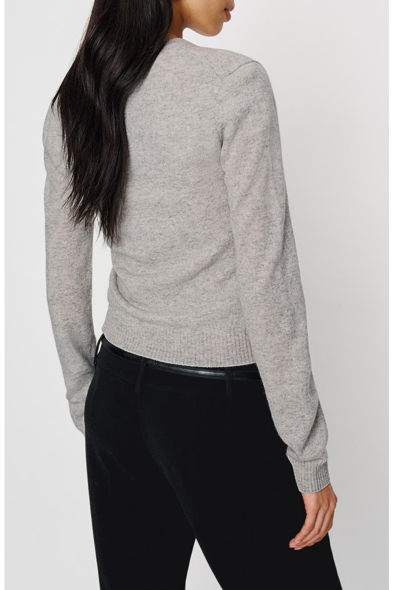 Lian Cashmere Crewneck Crop Sweater, Alternate, color, FOGGY