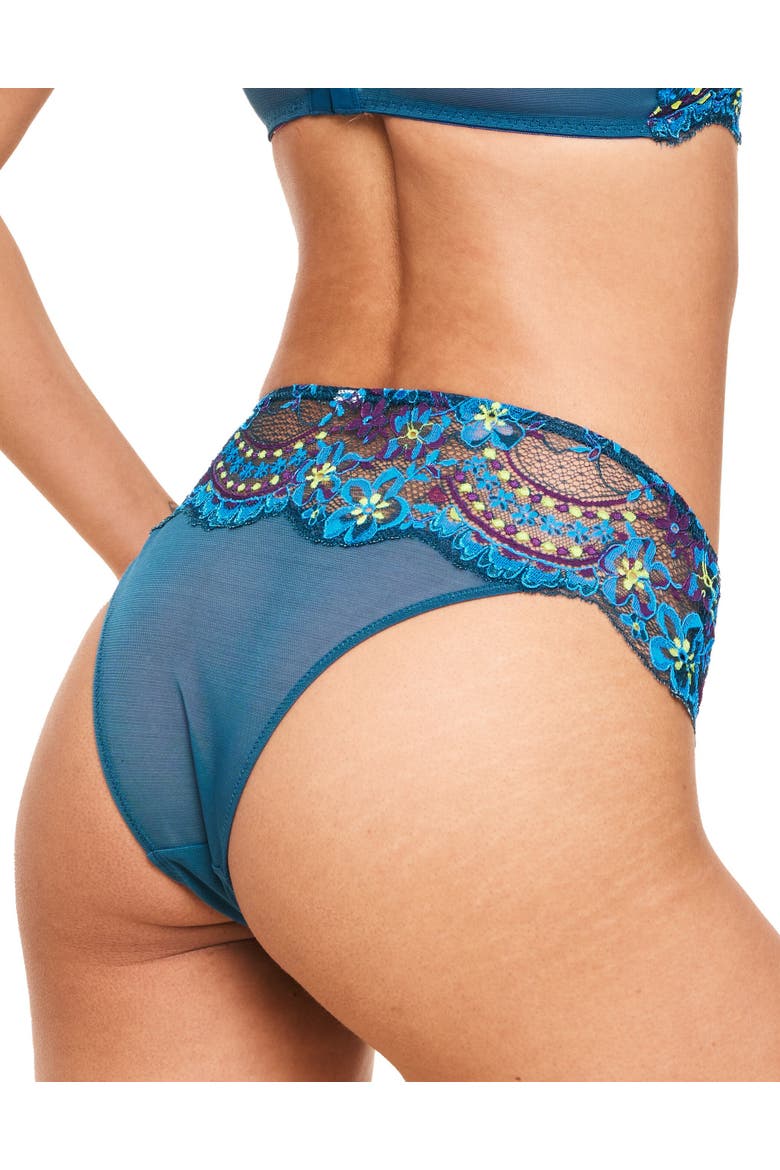 Nicholette Cheeky Panties, Alternate, color, Floral blue