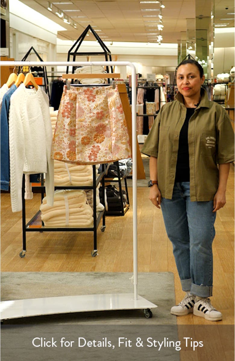 Myah Floral Brocade Miniskirt, sales video thumbnail