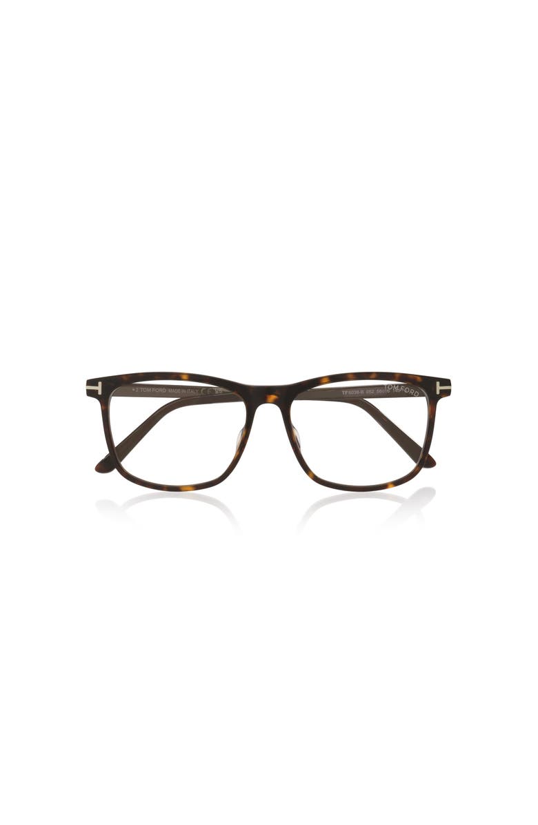 TOM FORD 56mm Square optical glasses, Alternate, color, Tortoise