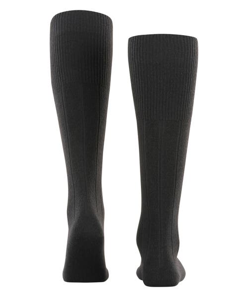 Falke Lhasa Rib Wool Cashmere Knee High Socks In Black