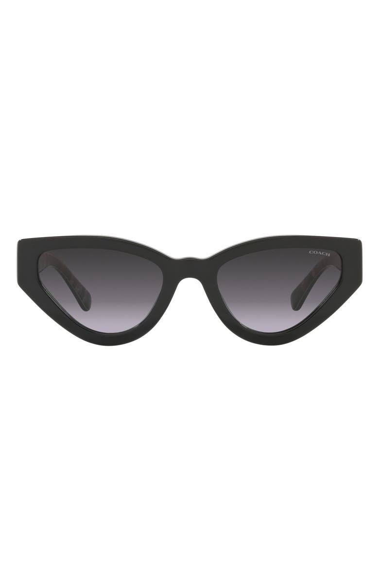 COACH 52mm Cat Eye Sunglasses, Main, color, Black