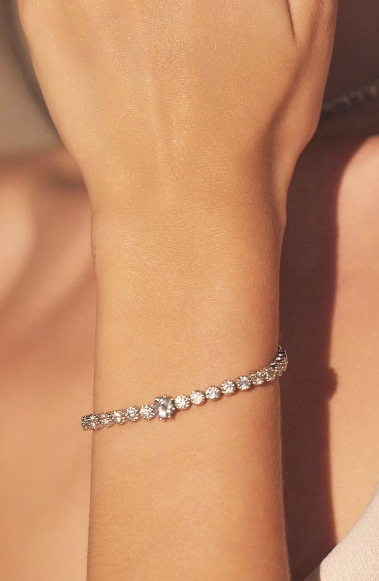 Bearfruit Jewelry Celeste Statement Tennis Bracelet, Alternate, color, Silver
