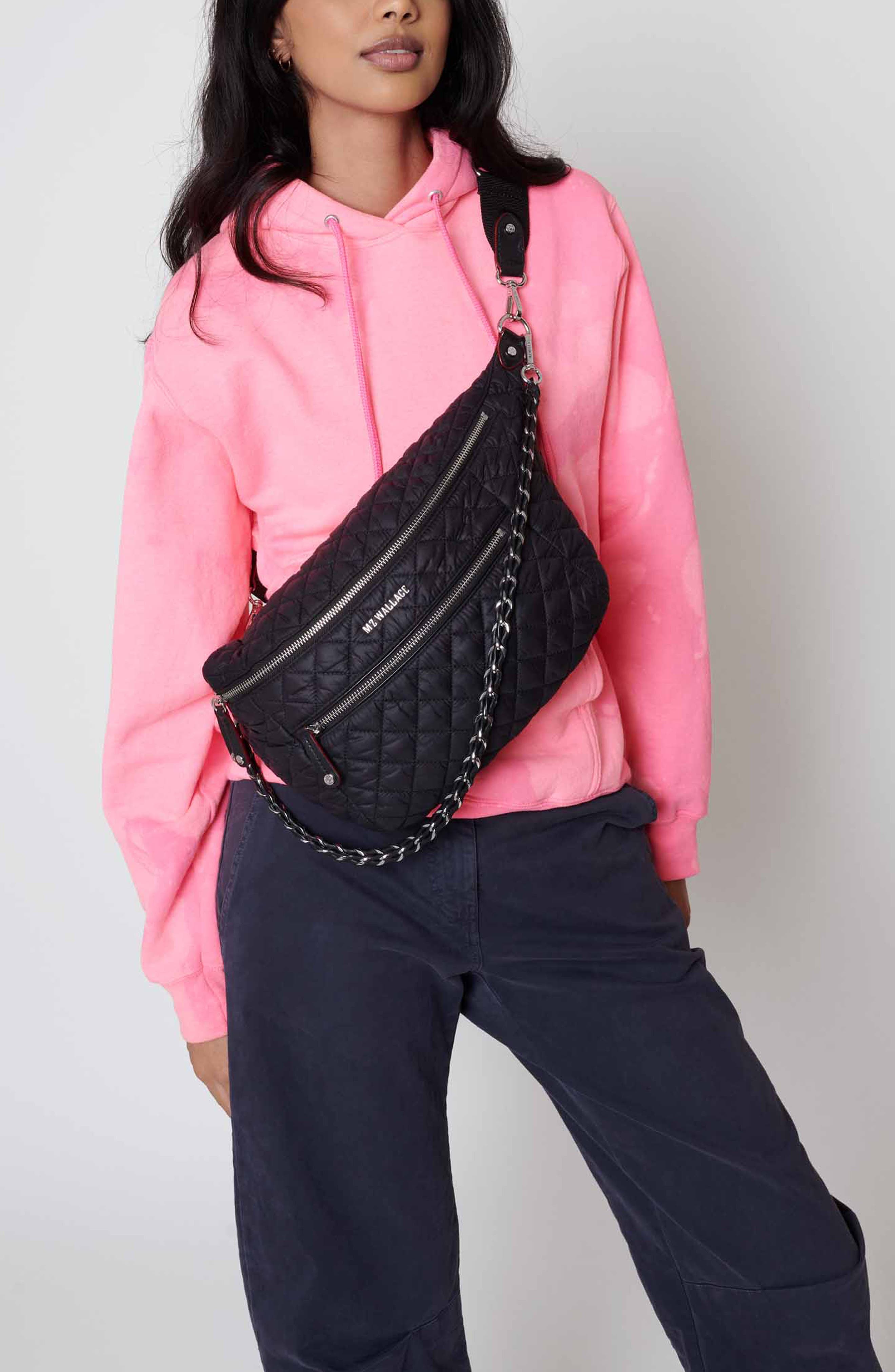 MZ Wallace Crossbody Belt Bag, Alternate, color, Black