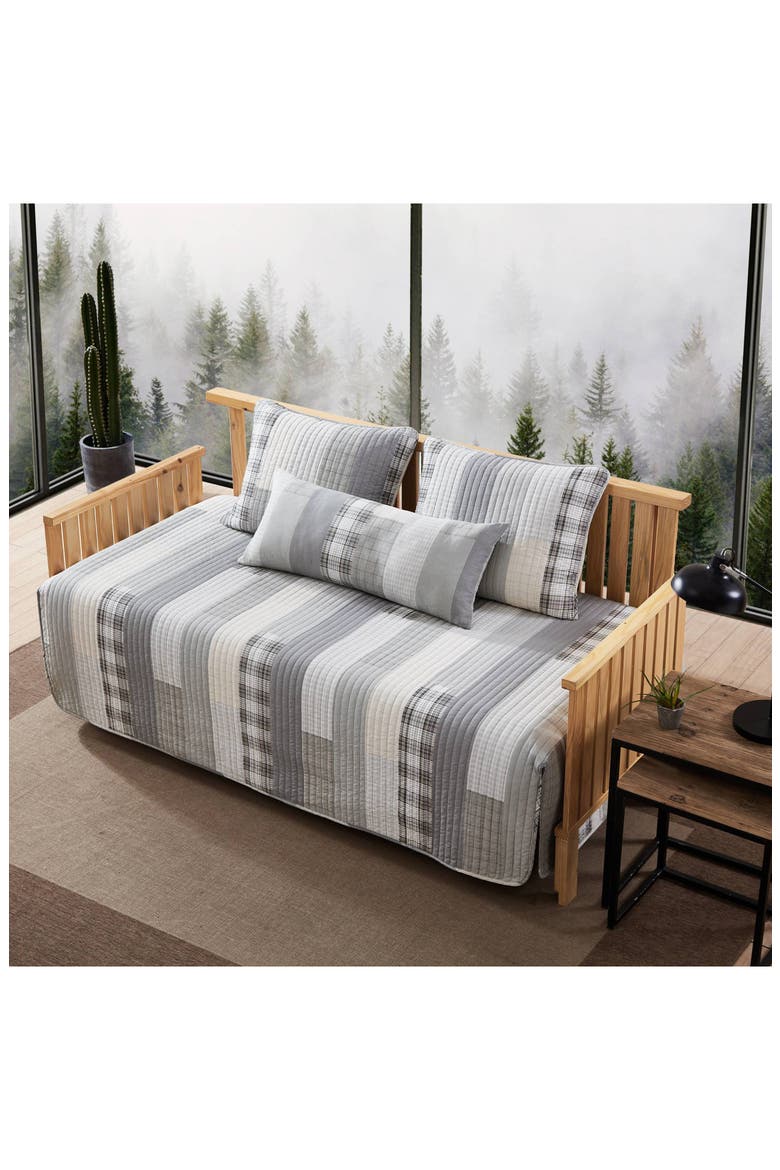 Fairview Twin Daybed Quilt & Sham Set, Alternate, color, GREY