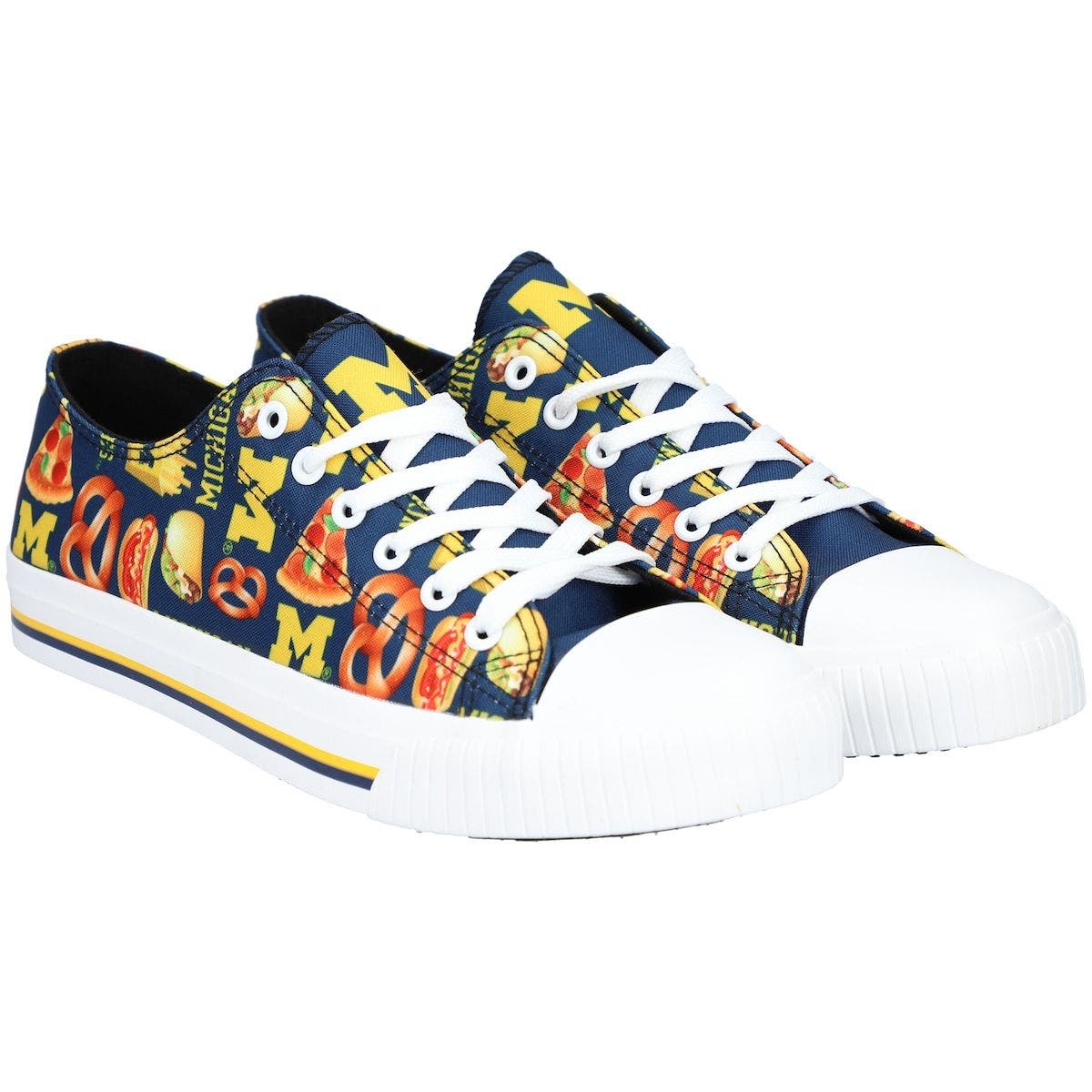 FOCO Men's FOCO Michigan Wolverines Food Print Low Top Canvas Sneakers, Main, color, 