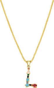 Adornia CZ Initial Pendant Necklace