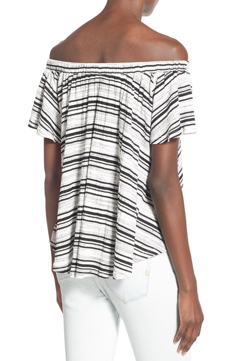 All in Favor Stripe Off the Shoulder Top, Alternate, color,