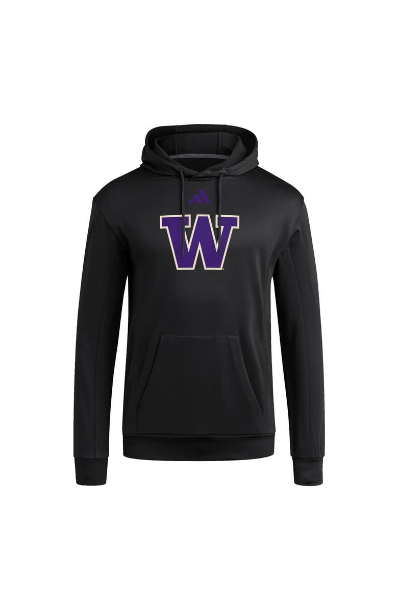 adidas Men's adidas  Black Washington Huskies Locker Logo Fleece Pullover Hoodie, Alternate, color, 