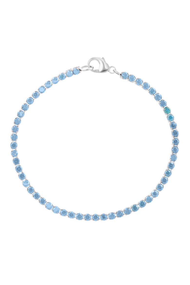 Sterling Silver Blue Topaz Bracelet, Main, color, BLUE