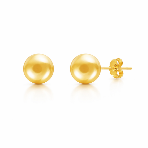 Gold-Flashed Sterling Silver Ball Studs
