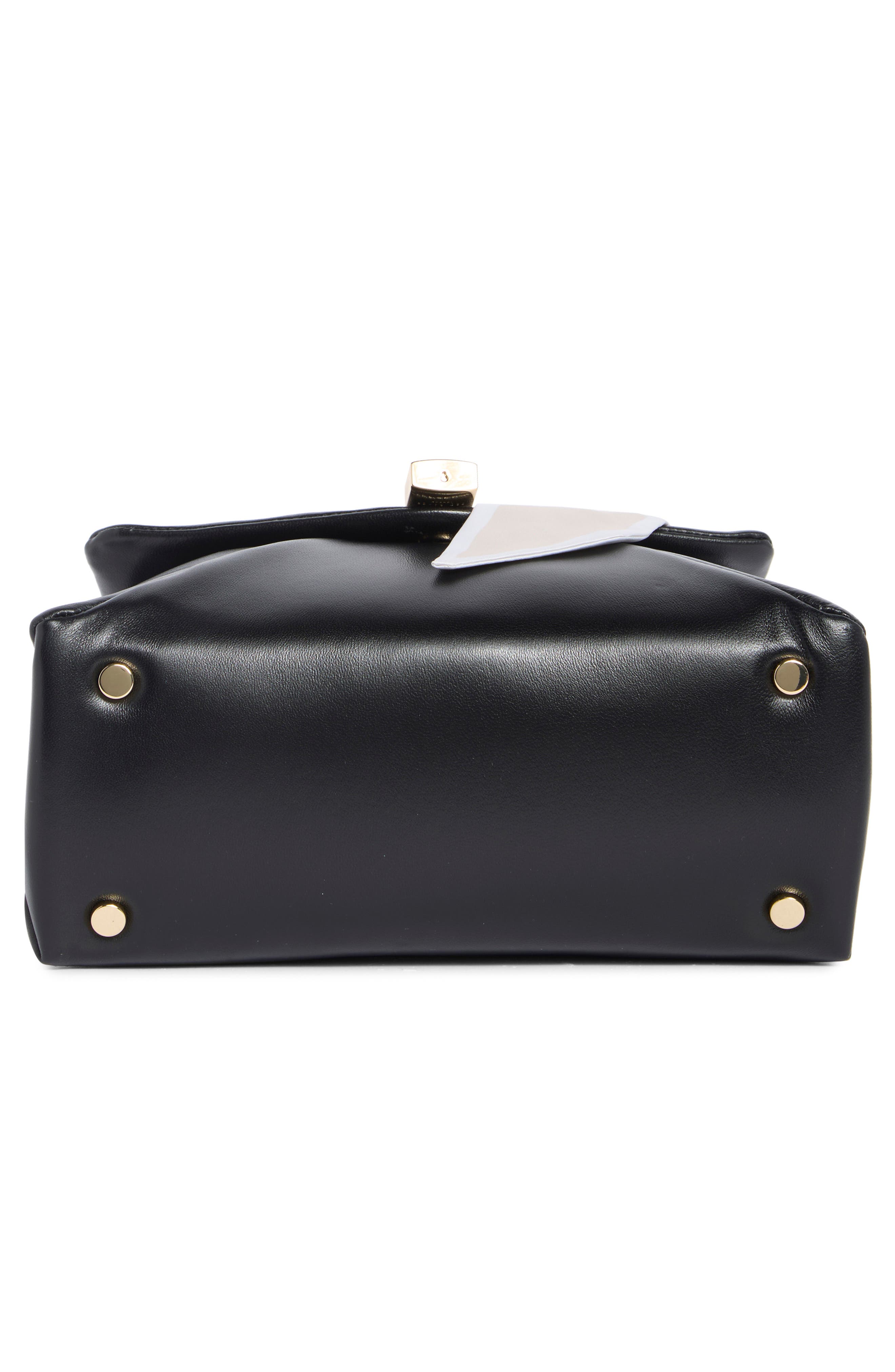Poppy 2.0 Leather Handheld Bag, Alternate, color, BLACK
