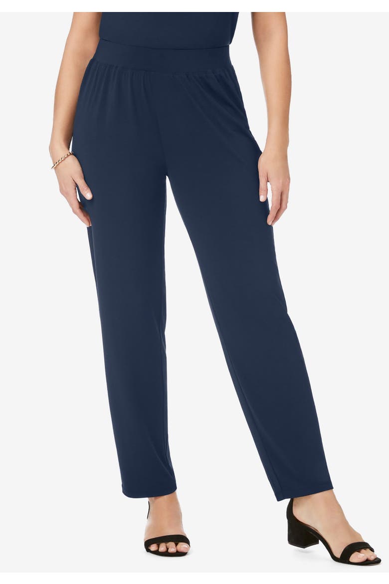 2-Piece Stretch Knit Mockneck Mega Tunic Set, Alternate, color, NAVY