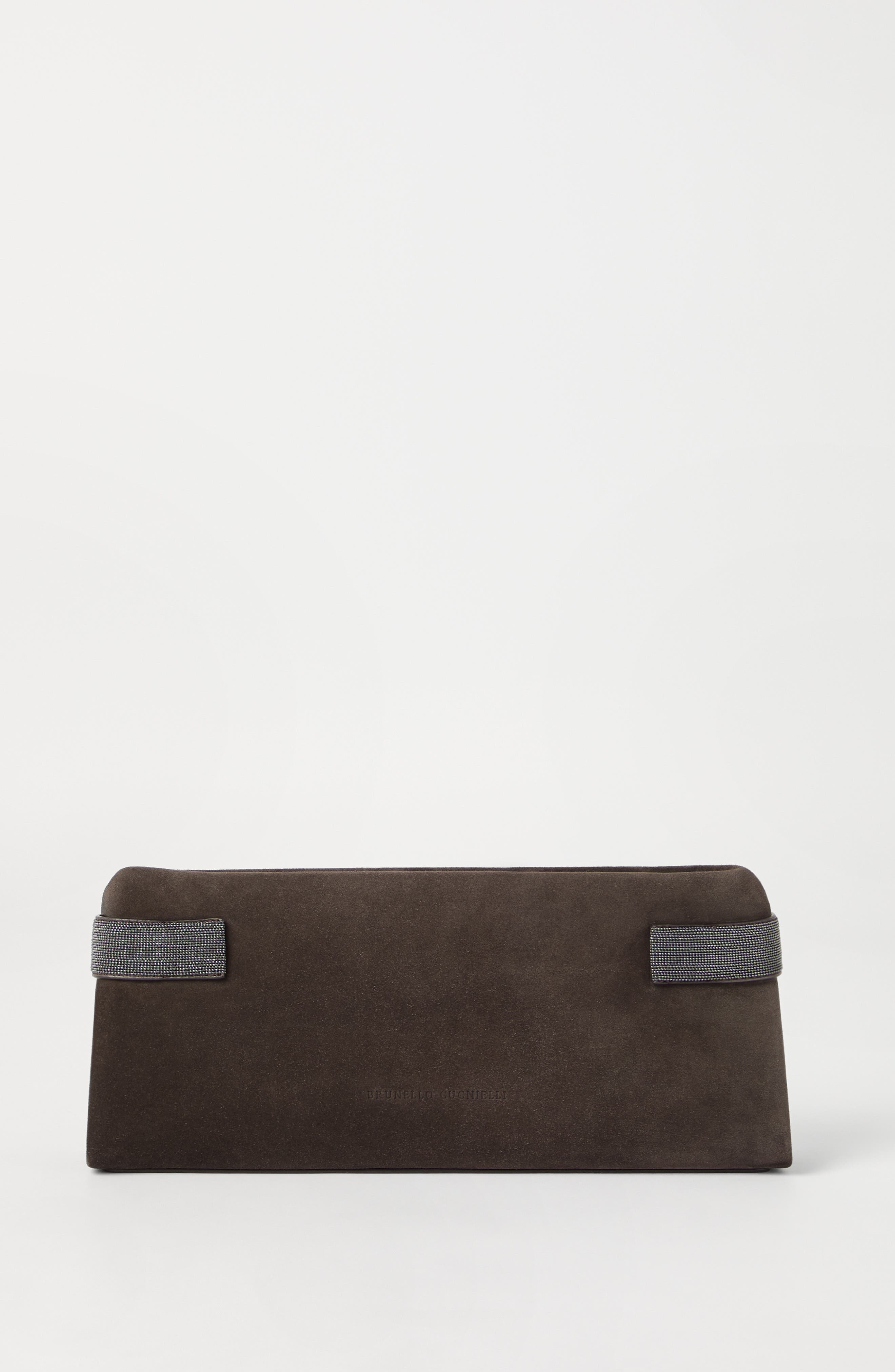 Brunello Cucinelli Essence pouch bag, Alternate, color, Pine Cone Brown