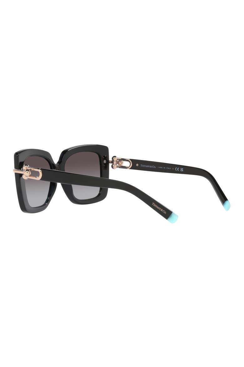 53mm Gradient Butterfly Sunglasses, Alternate, color, BLACK