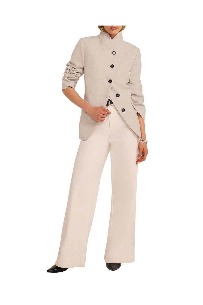 High Neck Blazer, Main, color, Grey