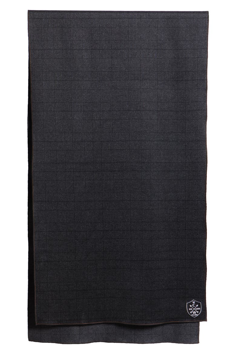 Glen Plaid Wool Scarf, Alternate, color, GRAY