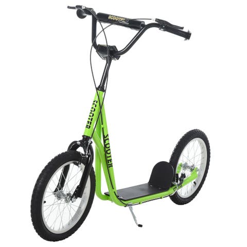 Kids Kick Scooter, Adjustable Handlebar, Dual Brakes, Inflatable Wheels