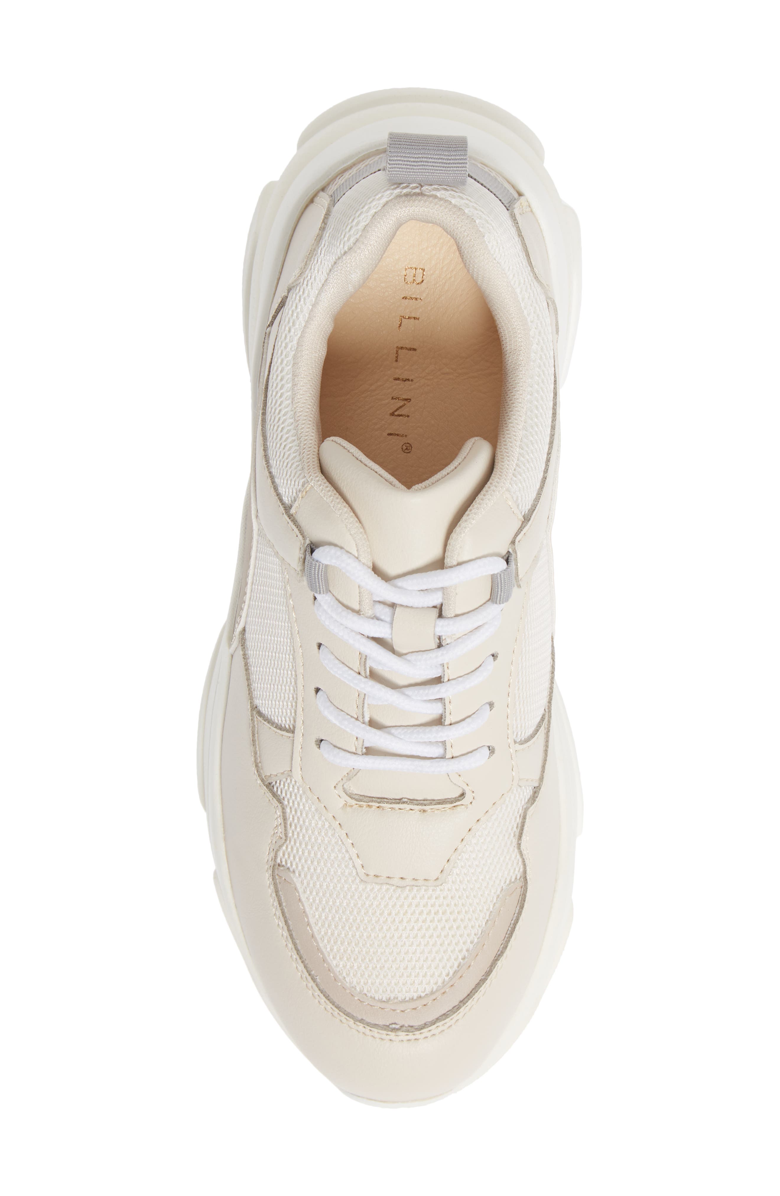 Stassi Chunky Sneaker, Alternate, color, BEIGE LEATHER