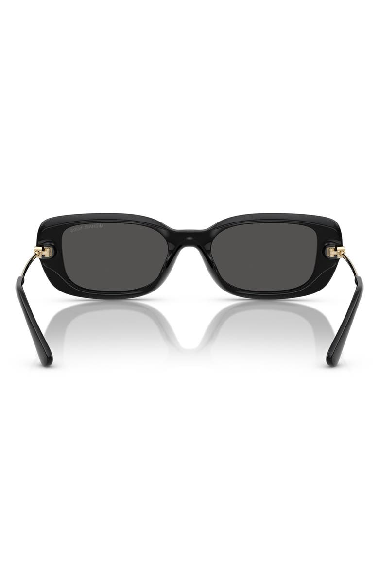 Michael Kors 57mm Rectangular Sunglasses, Alternate, color, Black
