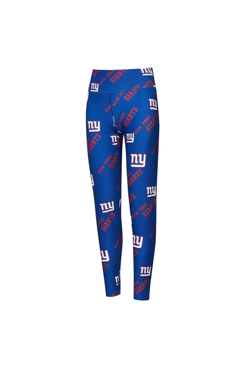 Women's Concepts Sport Royal New York Giants Breakthrough Allover Print Knit Sleep Leggings, Alternate, color, Royal