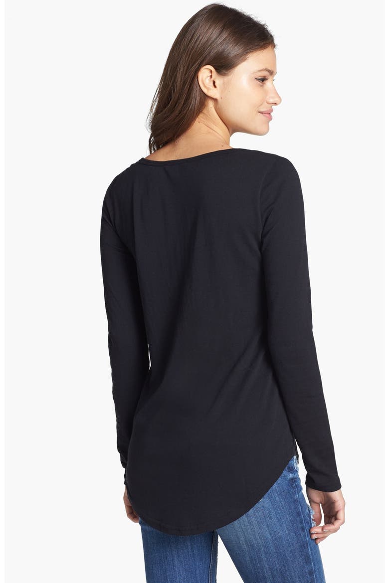 High/Low Tee, Alternate, color, BLACK