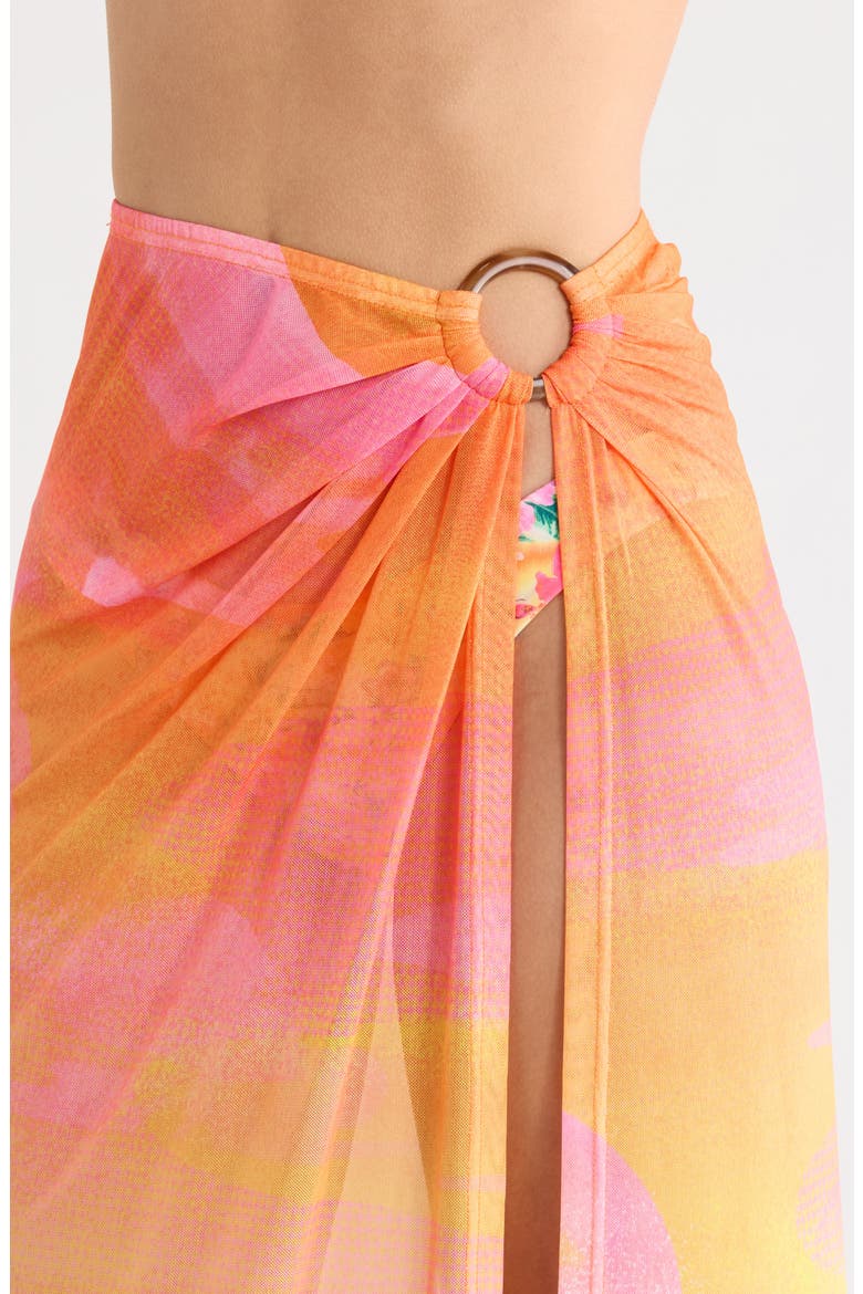 Sheer Mesh Cover-Up Maxi Skirt, Alternate, color, BAHAMA BREEZE