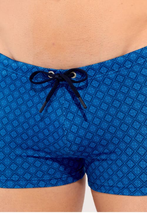Hom Hendaye Swim Shorts In Blue Print
