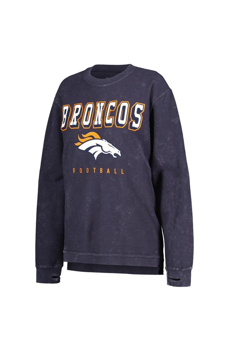 G-III 4HER BY CARL BANKS Women's G-III 4Her by Carl Banks Navy Denver Broncos Comfy Cord Pullover Sweatshirt, Alternate, color, Navy