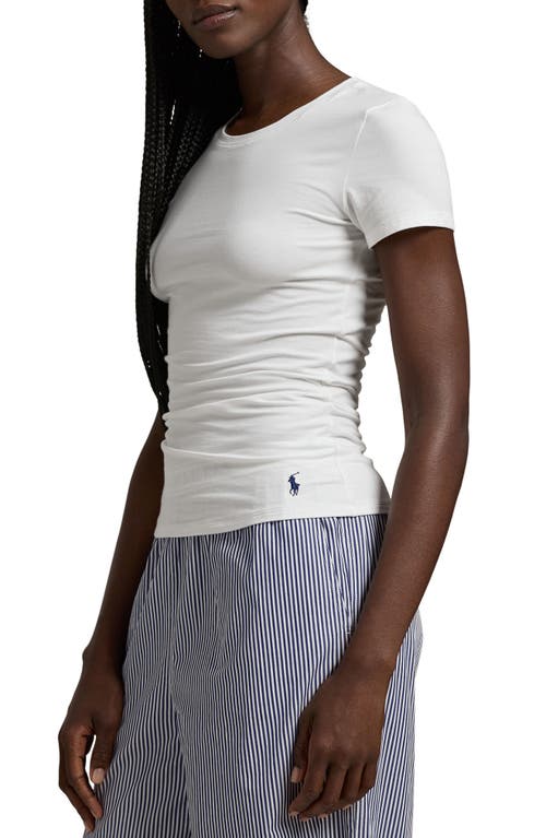 Polo Ralph Lauren Stretch Cotton T-shirt In White