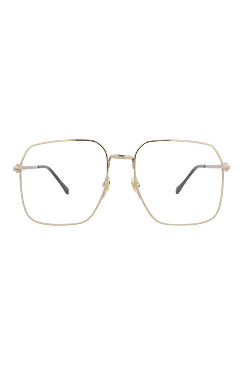 Square Optical Glasses, Main, color, GOLD GOLD TRANSPARENT/BLACK