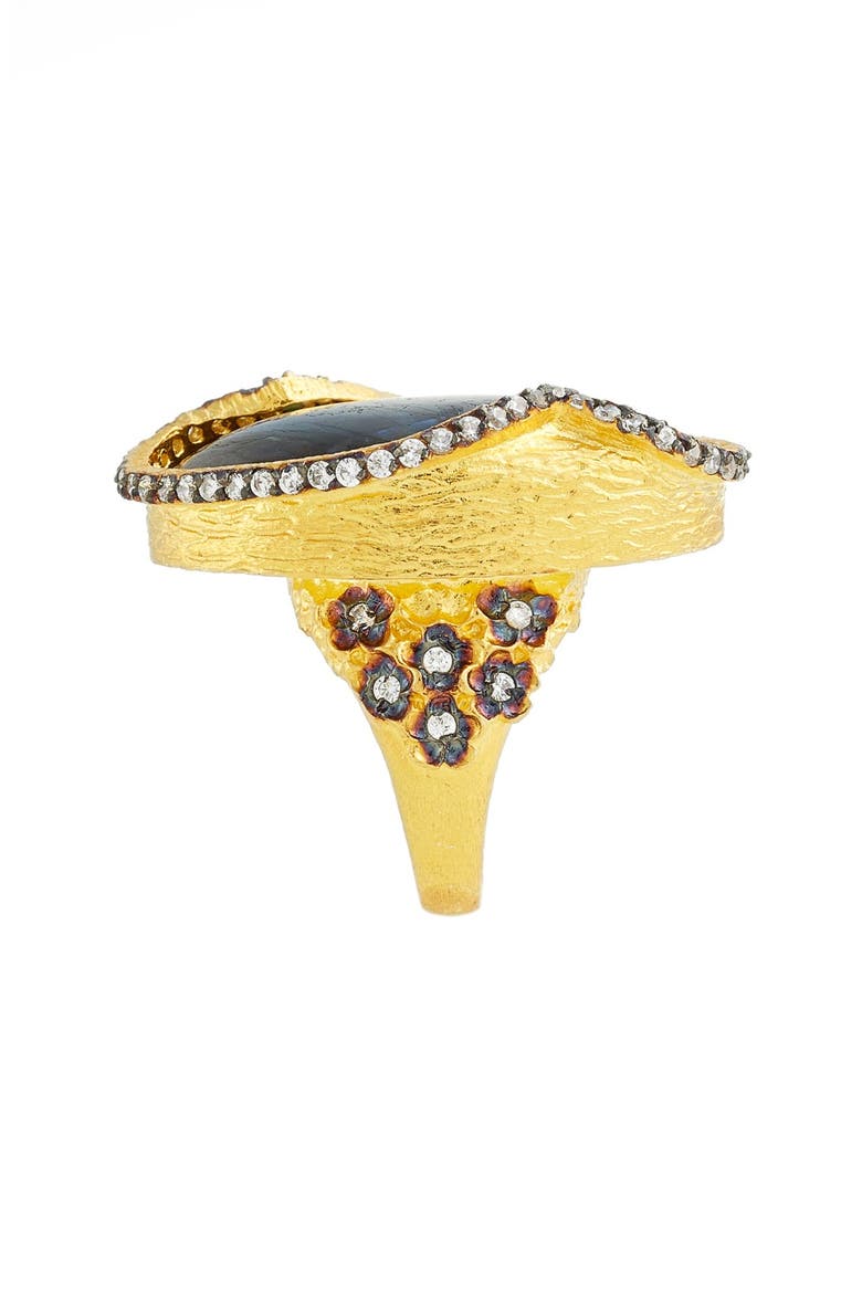 Labradorite Ring, Alternate, color, LABRADORITE / GOLD
