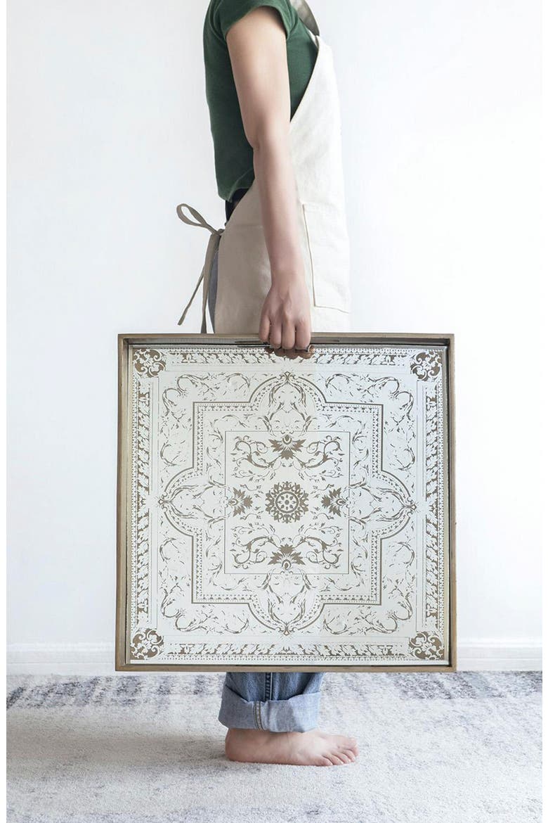 Square Decorative Tray, Alternate, color, GOLD