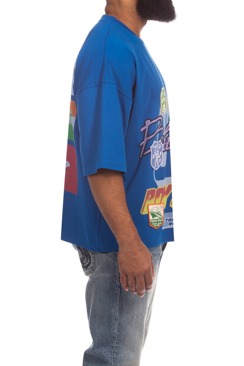 Clubs Patch Appliqué Cotton Graphic T-Shirt, Alternate, color, LAPIS BLUE