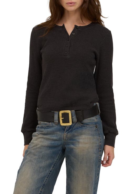 Coastal Waffle Knit Henley