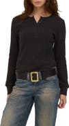 Project Social T Coastal Waffle Knit Henley