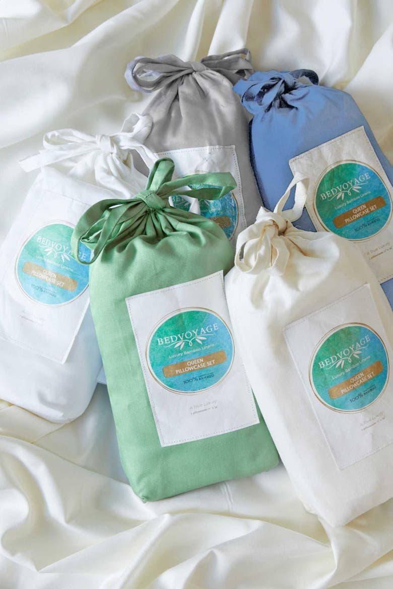 Luxury 100% Viscose Cooling Pillowcase Set, Alternate, color, Stone