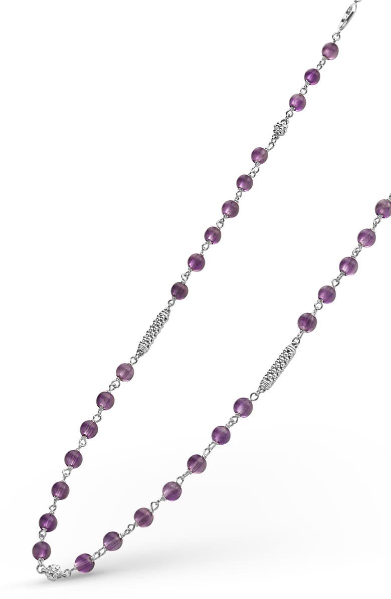 LAGOS Caviar Icon Amethyst Bead Necklace, Alternate, color, Amathyst