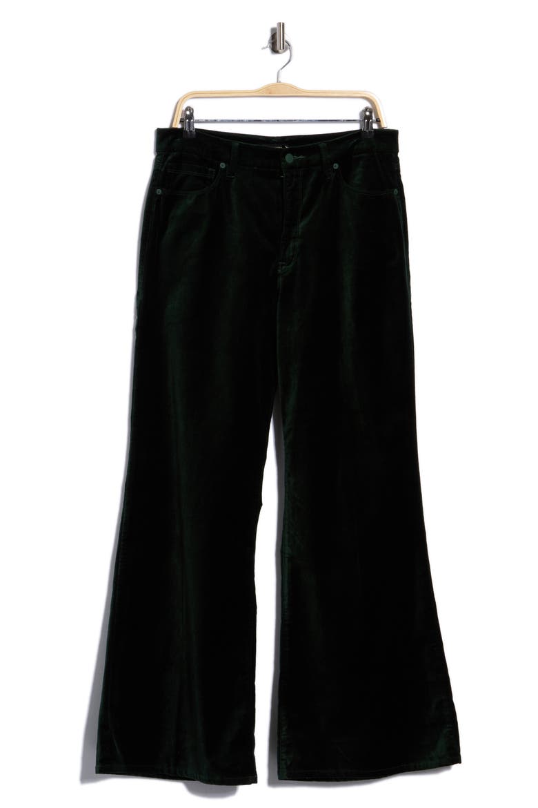Good Waist Wide Leg Palazzo Velvet Pants, Main, color, PINE GREEN003