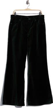 Good American Good Waist Wide Leg Palazzo Velvet Pants