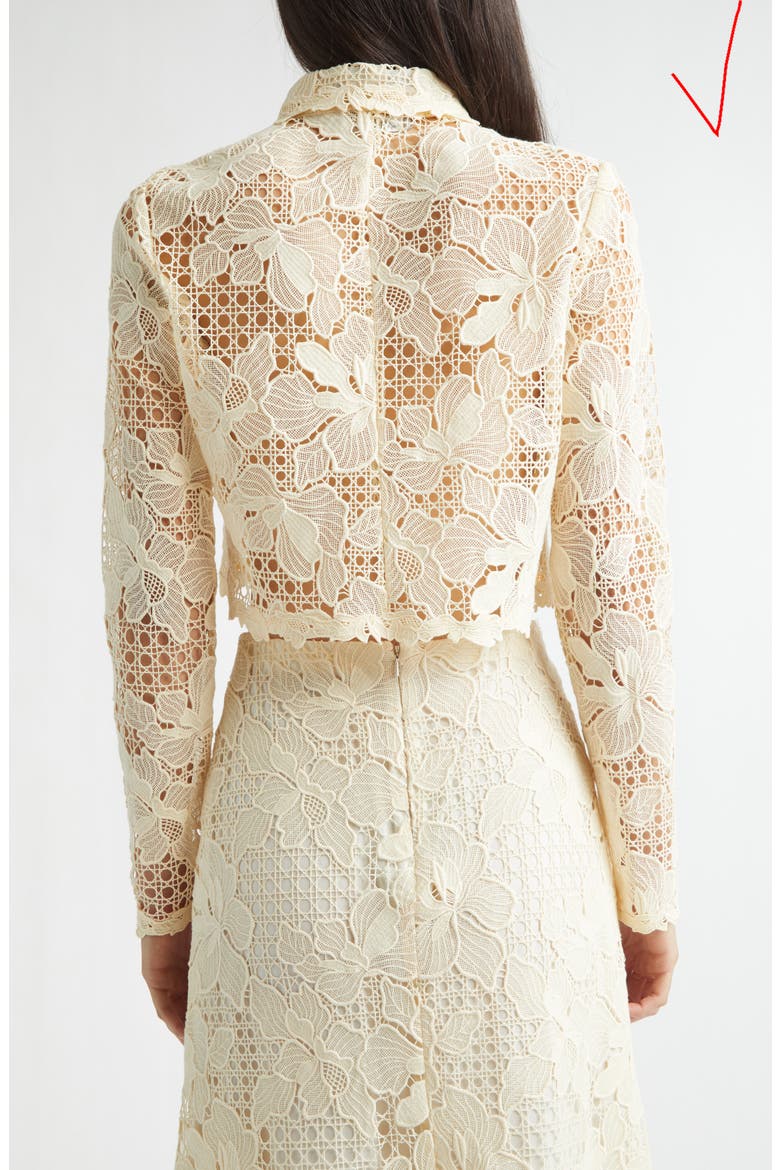 Lattice Guipure Lace Jacket, Alternate, color, CREAM