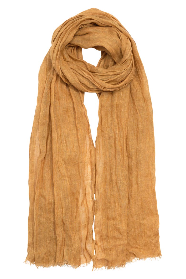 Linen Scarf, Main, color, NEW TAN