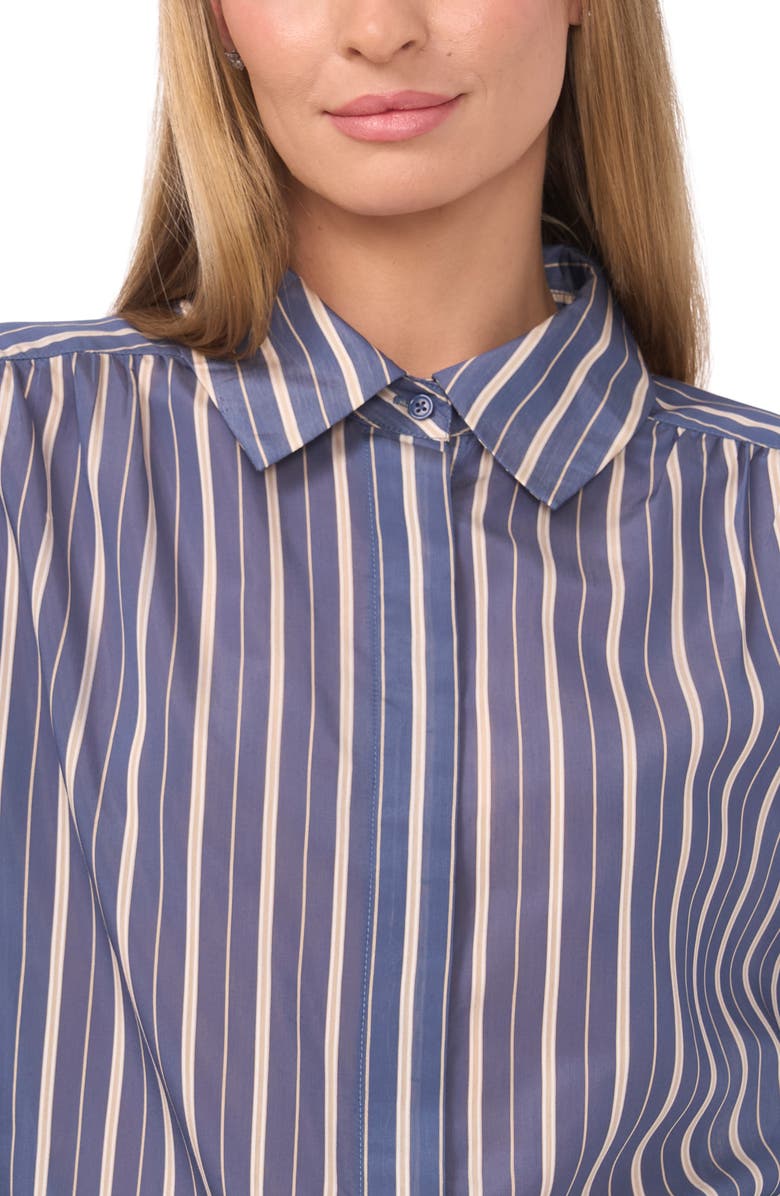 Ted Baker Elise Stripe Button-Up Shirt, Alternate, color, Swift Seas