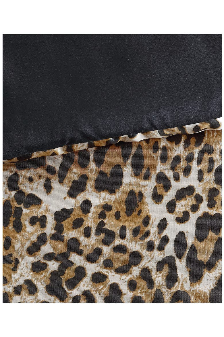 Monica Leopard Print Comforter Set, Alternate, color, BROWN