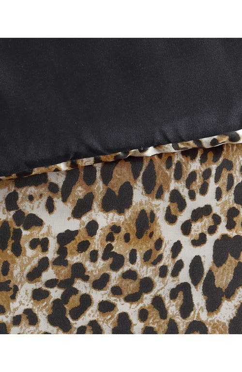 Juicy Couture Monica Leopard Print Comforter Set In Brown
