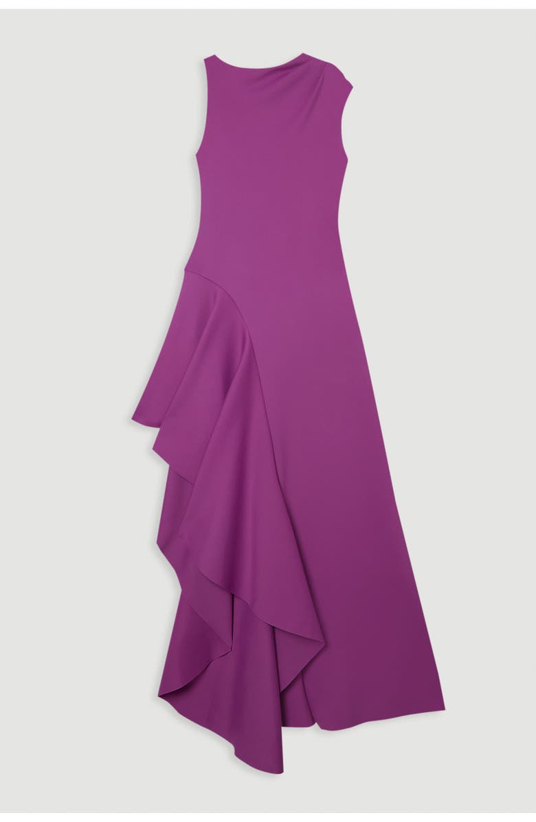 Karen Millen Waterfall Hem Maxi Dress, Alternate, color, Purple
