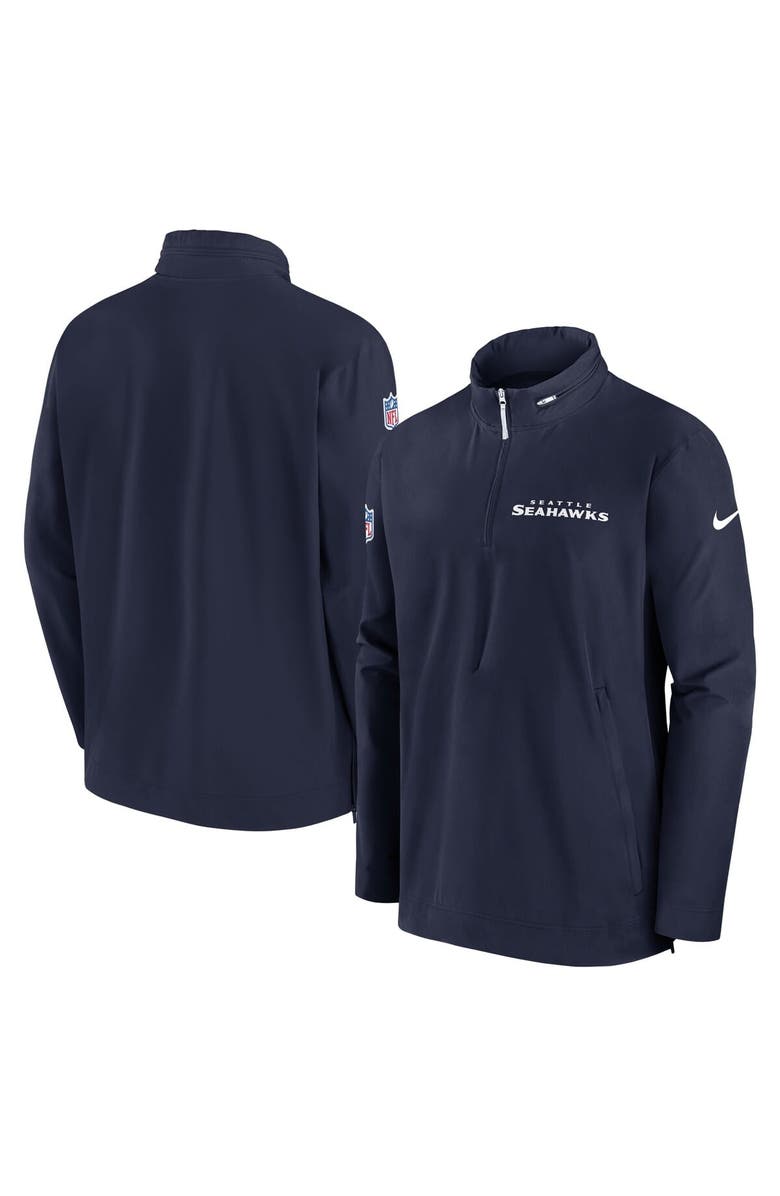 Nike Men's Nike College Navy Seattle Seahawks Coach Half-Zip Jacket, Main, color, College Navy